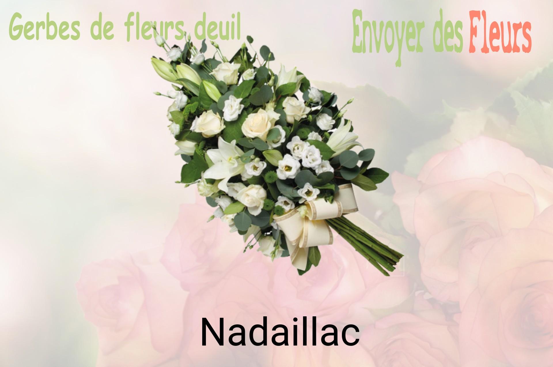 Gerbe de fleurs de deuil livrée à Nadaillac